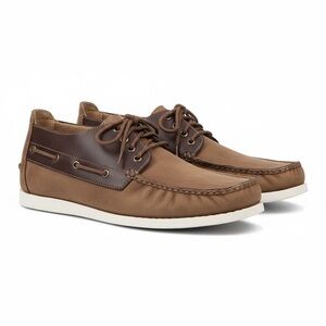 Saminto Laurenzini ★ Lace Up Boat Shoe Chukka Boot ★ Brown Leather ★ 12 ★